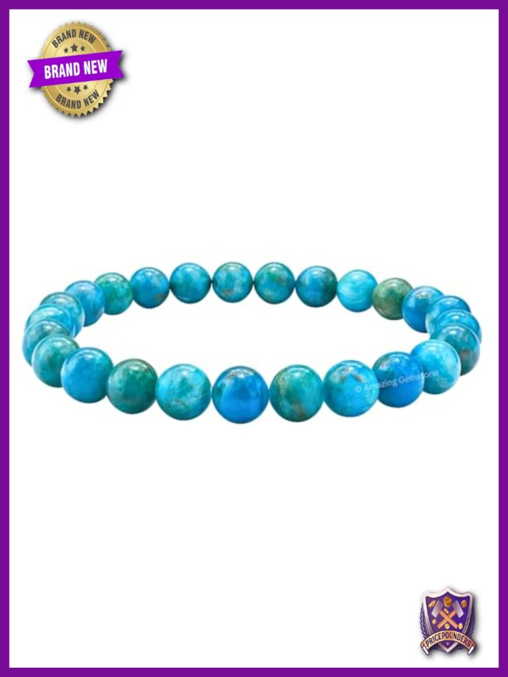 Apatite Crystal Stretch Bracelet 8mm Beaded Healing Protection Jewelry Gift